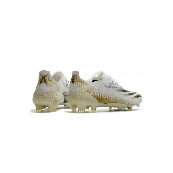 Adidas X Ghosted .1 FG White Metallic Gold Core Black Soccer Cleats