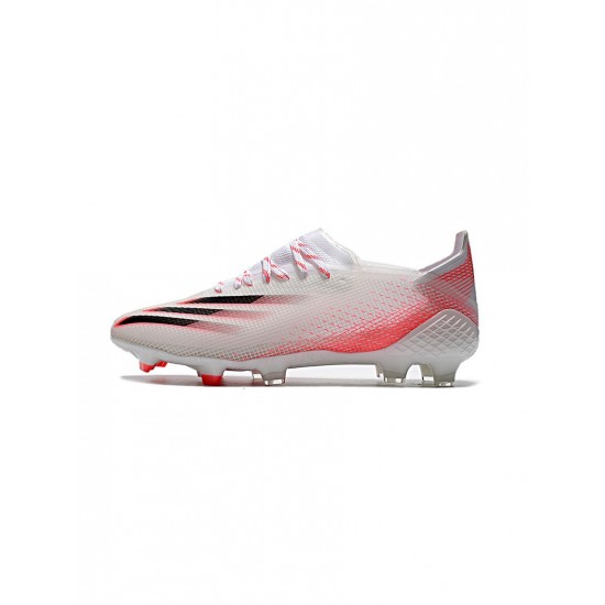 Adidas X Ghosted .1 FG White Red Soccer Cleats