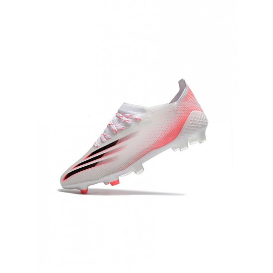 Adidas X Ghosted .1 FG White Red Soccer Cleats