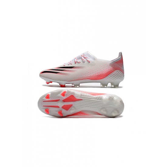 Adidas X Ghosted .1 FG White Red Soccer Cleats