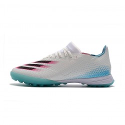 Adidas X Ghosted .1 TF White Black Blue Pink Soccer Cleats
