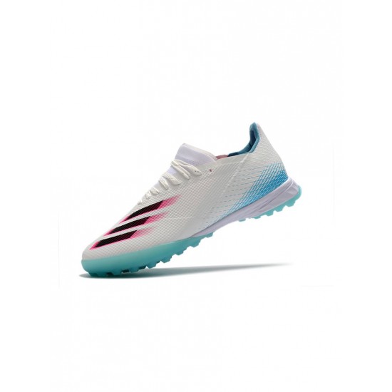 Adidas X Ghosted .1 TF White Black Blue Pink Soccer Cleats