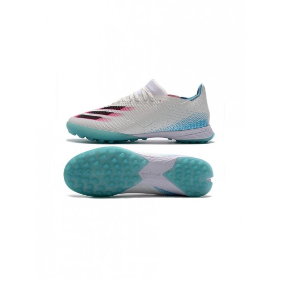 Adidas X Ghosted .1 TF White Black Blue Pink Soccer Cleats