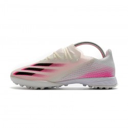 Adidas X Ghosted .1 TF White Core Black Pink Soccer Cleats