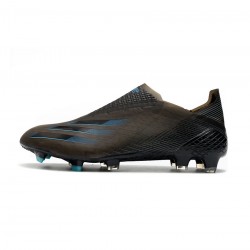 Adidas X Ghosted FG Black Blue Soccer Cleats