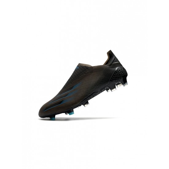 Adidas X Ghosted FG Black Blue Soccer Cleats