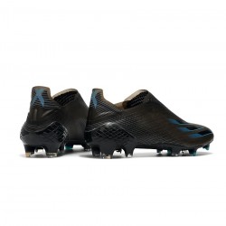 Adidas X Ghosted FG Black Blue Soccer Cleats