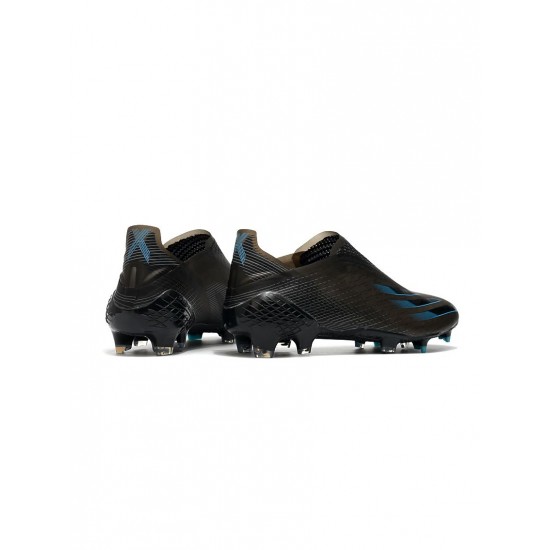 Adidas X Ghosted FG Black Blue Soccer Cleats