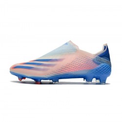 Adidas X Ghosted FG Blue Pink Whte Soccer Cleats