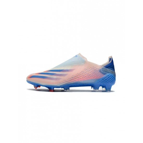 Adidas X Ghosted FG Blue Pink Whte Soccer Cleats