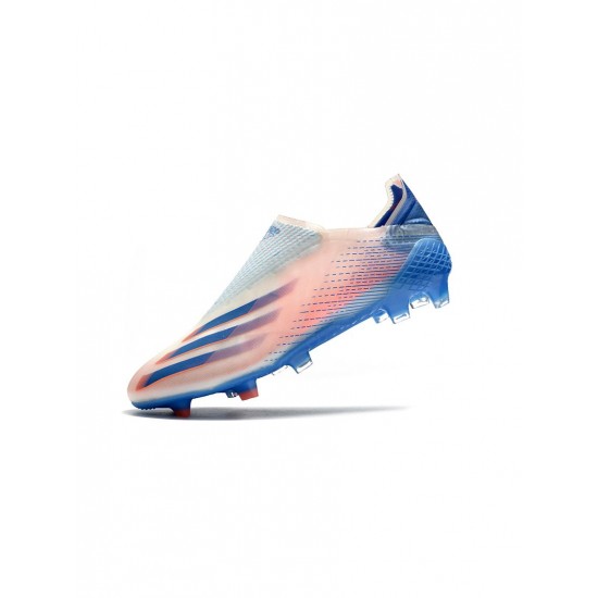 Adidas X Ghosted FG Blue Pink Whte Soccer Cleats