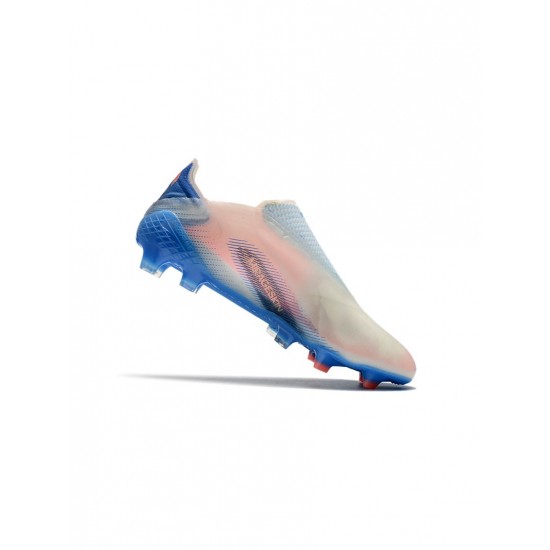 Adidas X Ghosted FG Blue Pink Whte Soccer Cleats