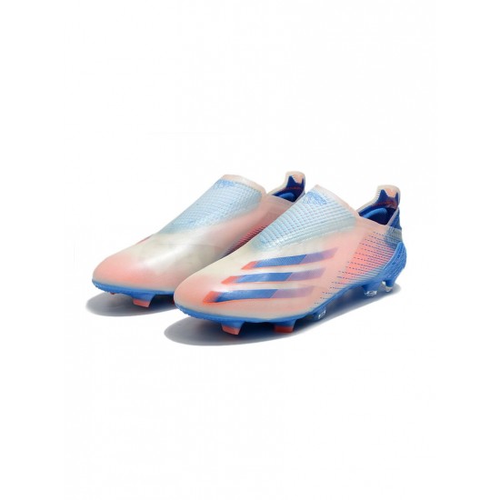 Adidas X Ghosted FG Blue Pink Whte Soccer Cleats