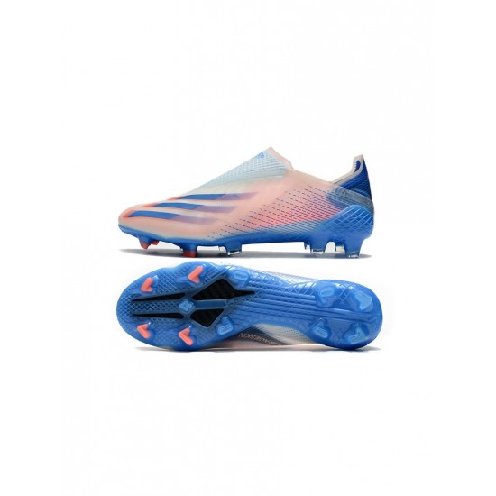 Adidas X Ghosted FG Blue Pink Whte Soccer Cleats