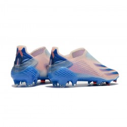 Adidas X Ghosted FG Blue Pink Whte Soccer Cleats