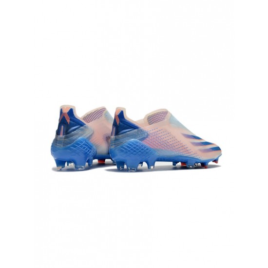 Adidas X Ghosted FG Blue Pink Whte Soccer Cleats