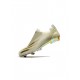 Adidas X Ghosted FG White Metallic Gold Melange Core Black Soccer Cleats