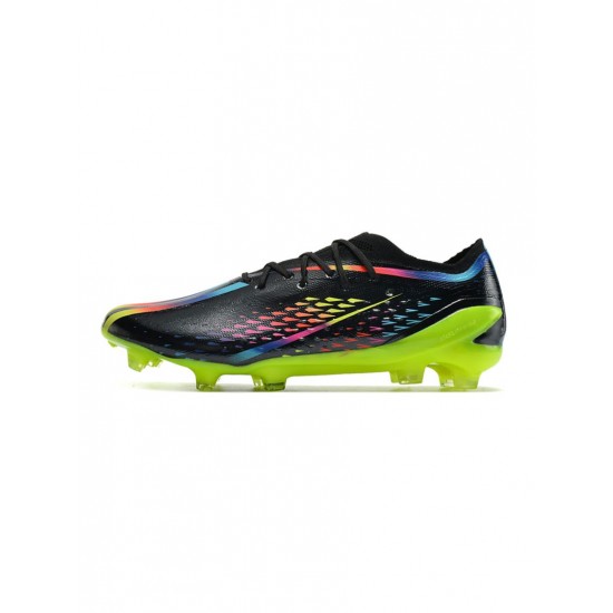 Adidas X Speedportal.1 FG Core Black Bright Cyan Solar Yellow Soccer Cleats