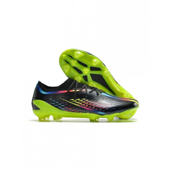 Adidas X Speedportal.1 FG Core Black Bright Cyan Solar Yellow Soccer Cleats