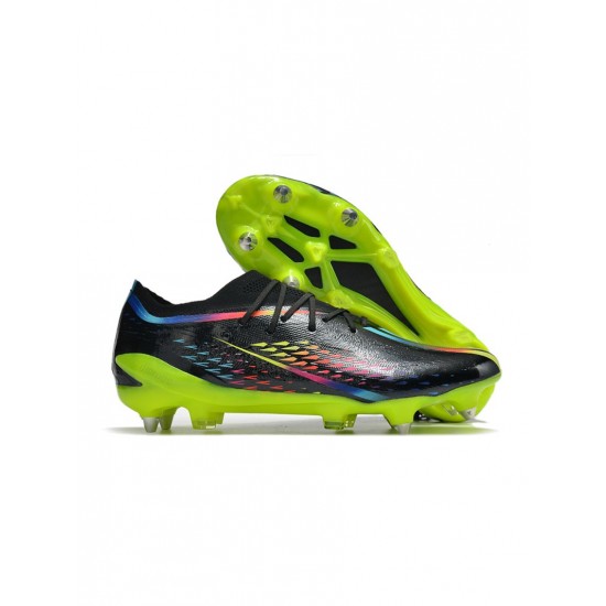 Adidas X Speedportal.1 SG Pro Core Black Bright Cyan Solar Yellow Soccer Cleats