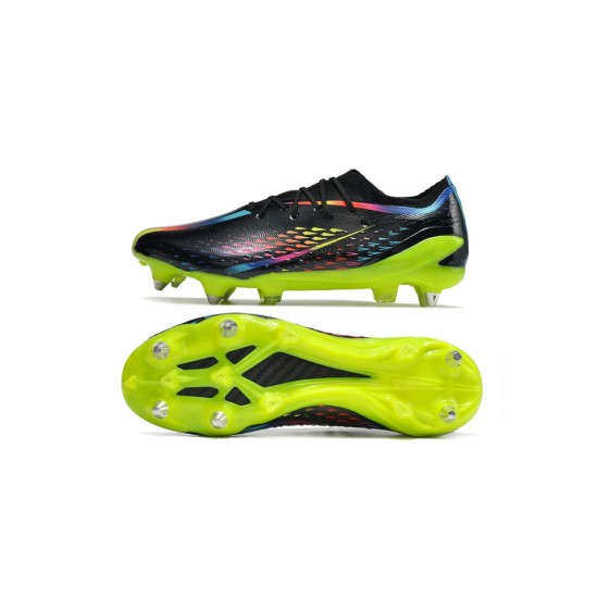 Adidas X Speedportal.1 SG Pro Core Black Bright Cyan Solar Yellow Soccer Cleats