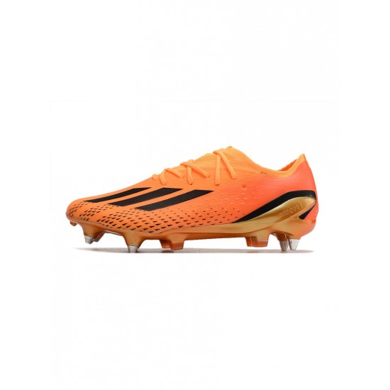 Adidas X Speedportal .1 SG Pro Gold Black Orange Soccer Cleats