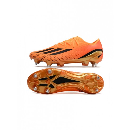 Adidas X Speedportal .1 SG Pro Gold Black Orange Soccer Cleats