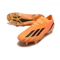 Adidas X Speedportal .1 SG Pro Gold Black Orange Soccer Cleats