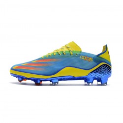 Adidas X Ghosted .1 FG Blue Vivid Red Bright Yellow Soccer Cleats