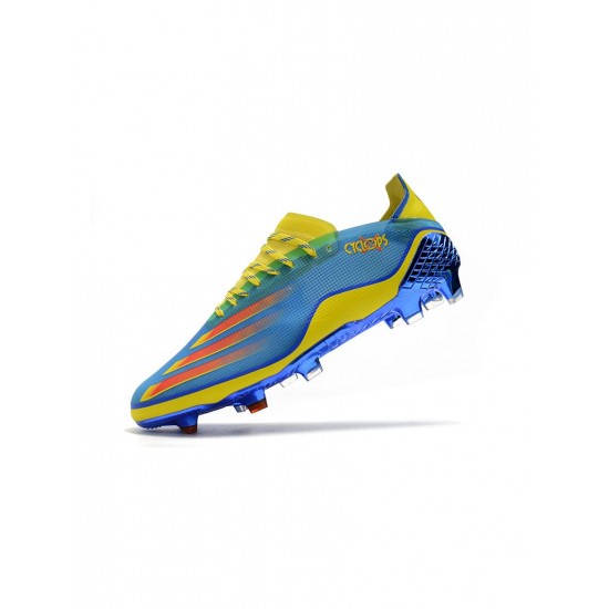 Adidas X Ghosted .1 FG Blue Vivid Red Bright Yellow Soccer Cleats