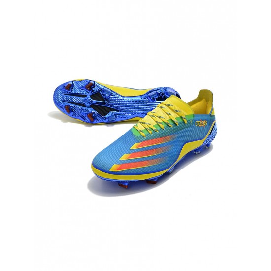 Adidas X Ghosted .1 FG Blue Vivid Red Bright Yellow Soccer Cleats