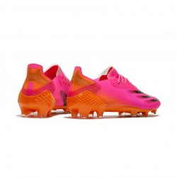 Adidas X Ghosted.1 FG Shock Pink Core Black Screaming Orange Soccer Cleats