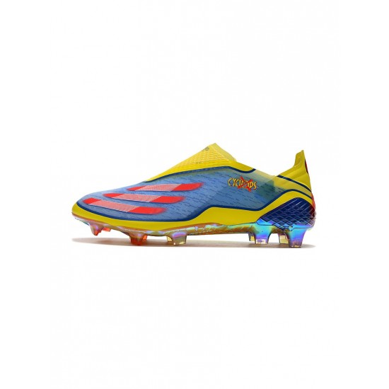 Adidas X Ghosted Cyclops FG Blue Red Yellow Soccer Cleats