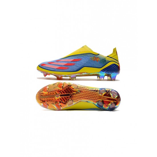 Adidas X Ghosted Cyclops FG Blue Red Yellow Soccer Cleats