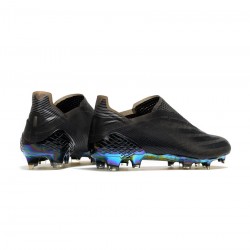 Adidas X Ghosted FG Core Black Signal Cyan Soccer Cleats