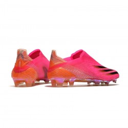 Adidas X Ghosted FG Shock Pink Core Black Screaming Orange Soccer Cleats