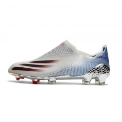 Adidas X Ghosted FG Silver Metallic Core Black Shock Pink Soccer Cleats