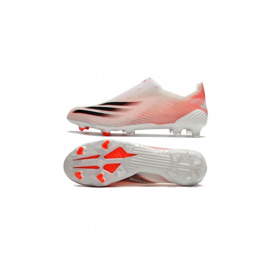 Adidas X Ghosted FG White Orange Black Soccer Cleats