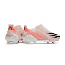 Adidas X Ghosted FG White Orange Black Soccer Cleats