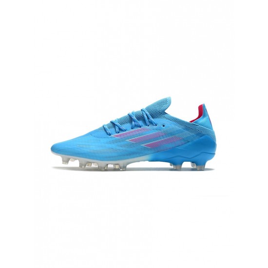 Adidas X Speedflow.1 AG Sapphire Edge Sky Rush Shock Pink Footwear White Soccer Cleats