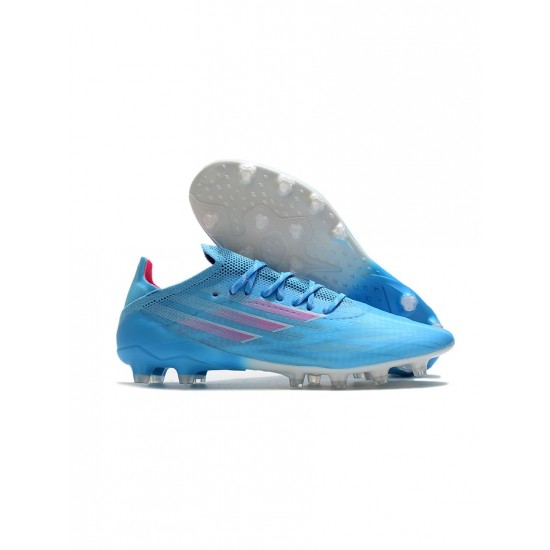 Adidas X Speedflow.1 AG Sapphire Edge Sky Rush Shock Pink Footwear White Soccer Cleats