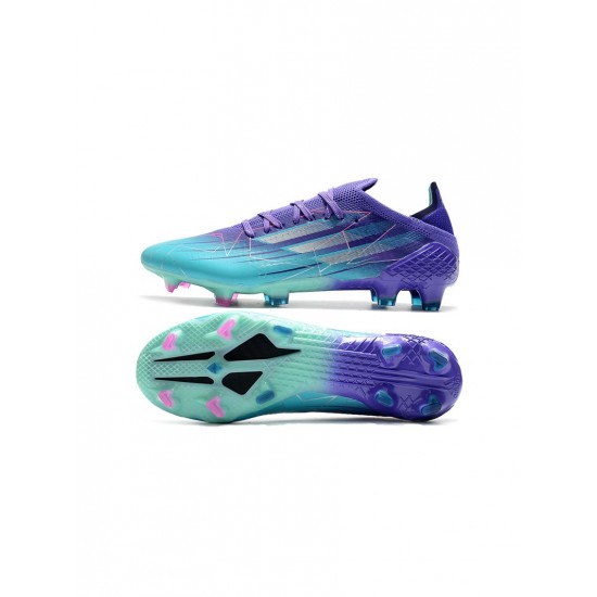 Adidas X Speedflow.1 FG Purple Rush Silver Metallic Mint Rush  Soccer Cleats