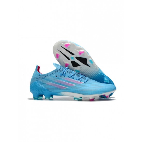 Adidas X Speedflow .1 FG Sapphire Edge Sky Rush Shock Pink Footwear White Soccer Cleats