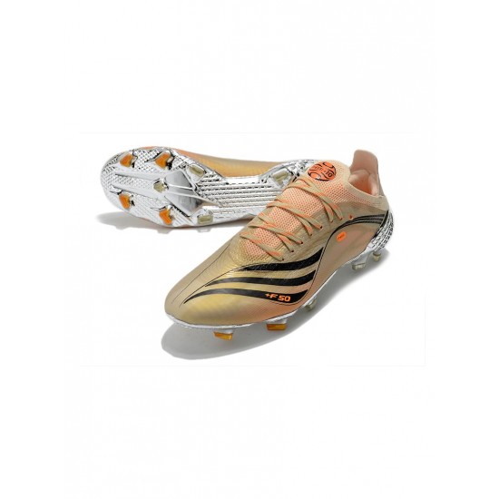 Adidas X Speedflow.1 FG Gold Silver Black Soccer Cleats