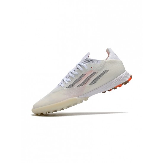 Adidas X Speedflow.1 TF White Iron Metallic Solar Red  Soccer Cleats