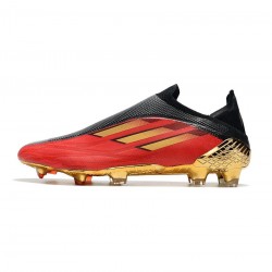 Adidas X Speedflow FG Vivid Red Gold Metallic Core Black Soccer Cleats