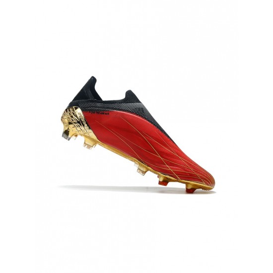 Adidas X Speedflow FG Vivid Red Gold Metallic Core Black Soccer Cleats