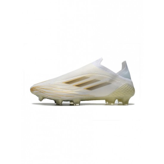 Adidas X Speedflow FG White Black Gold Soccer Cleats