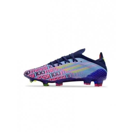 Adidas X Speedflow Messi .1 FG Unparalleled Victory Blue Shock Pink Solar Yellow Soccer Cleats