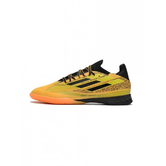 Adidas X Speedflow Messi.1 IN Solar Gold Core Black Bright Yellow  Soccer Cleats